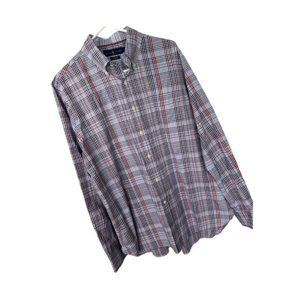 Ralph Lauren Men's Plaid Button-Down Shirts Stretch Collared Multicolor SZ Large - Picture 1 of 12